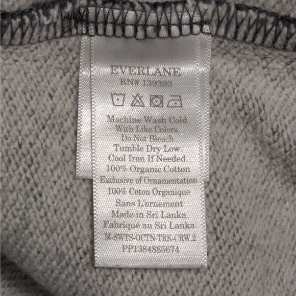 Everlane The Track Crewneck Sweatshirt Heather Gray French Terry Standard M New - Picture 6 of 11